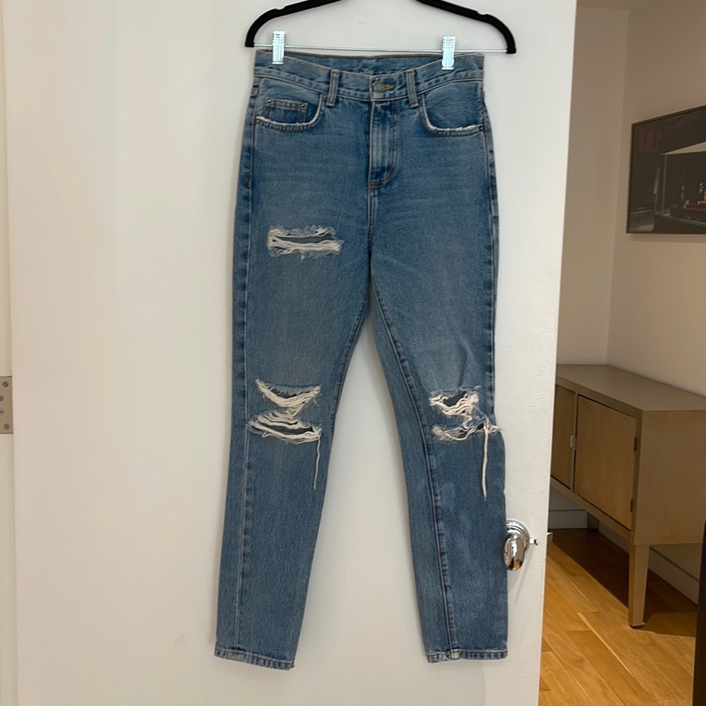 Carmar light wash ripped jeans